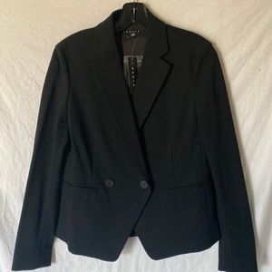 Theory Black Double Breasted Blazer new w/tags